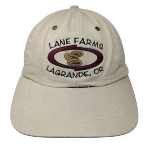 Lane Farms Lagrande, OR Est. 1990 Slideback Baseball Cap Beige One Size SCI